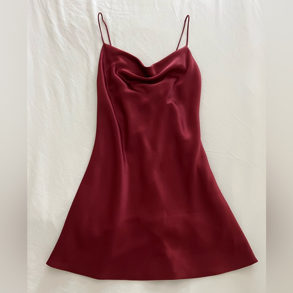 Alice + Olivia Harmony Mini Dress Burgundy